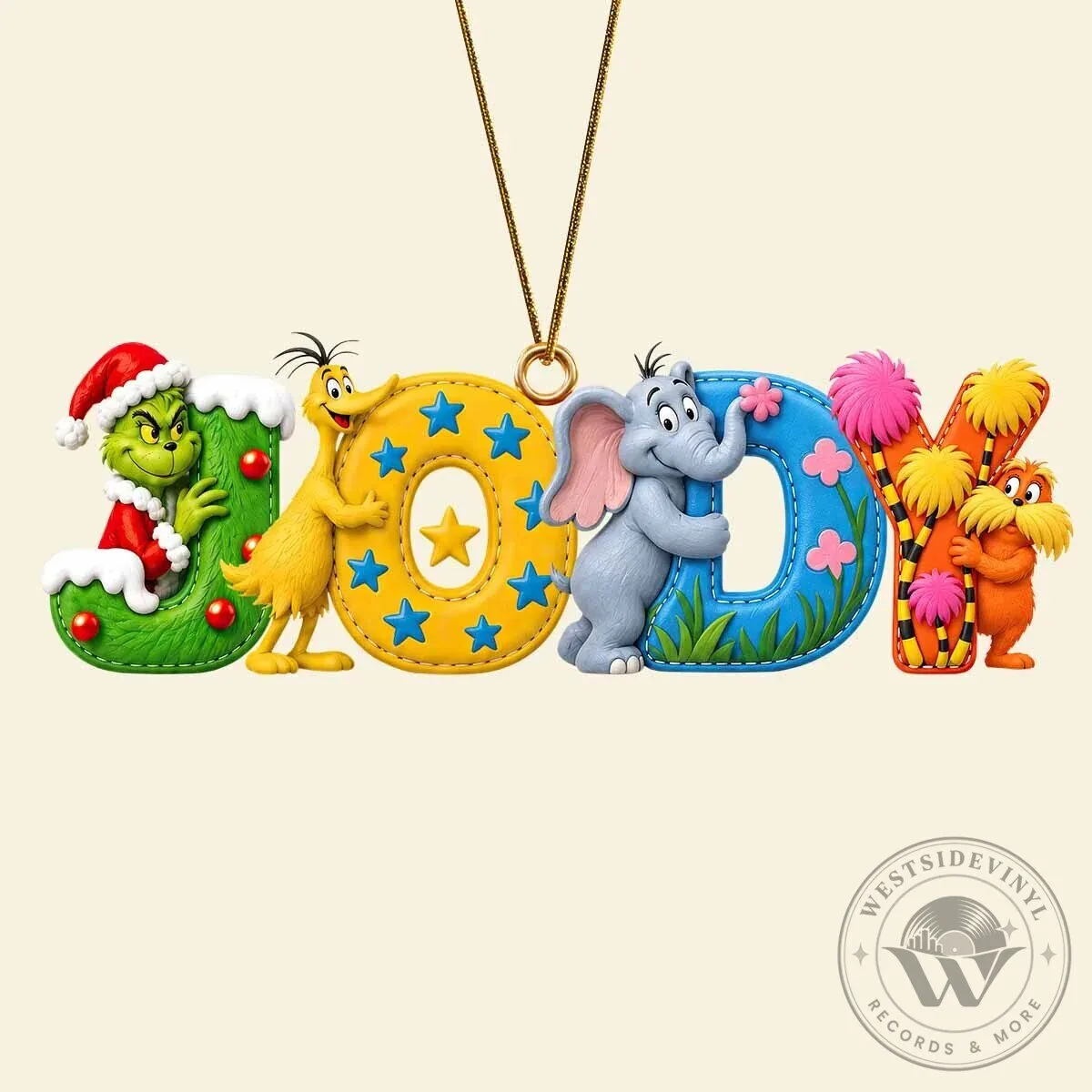 Dr Seuss Inspired Christmas Alphabet Personalized Name Ornament 10 Dr Seuss Inspired Christmas Alphabet Personalized Name Ornament