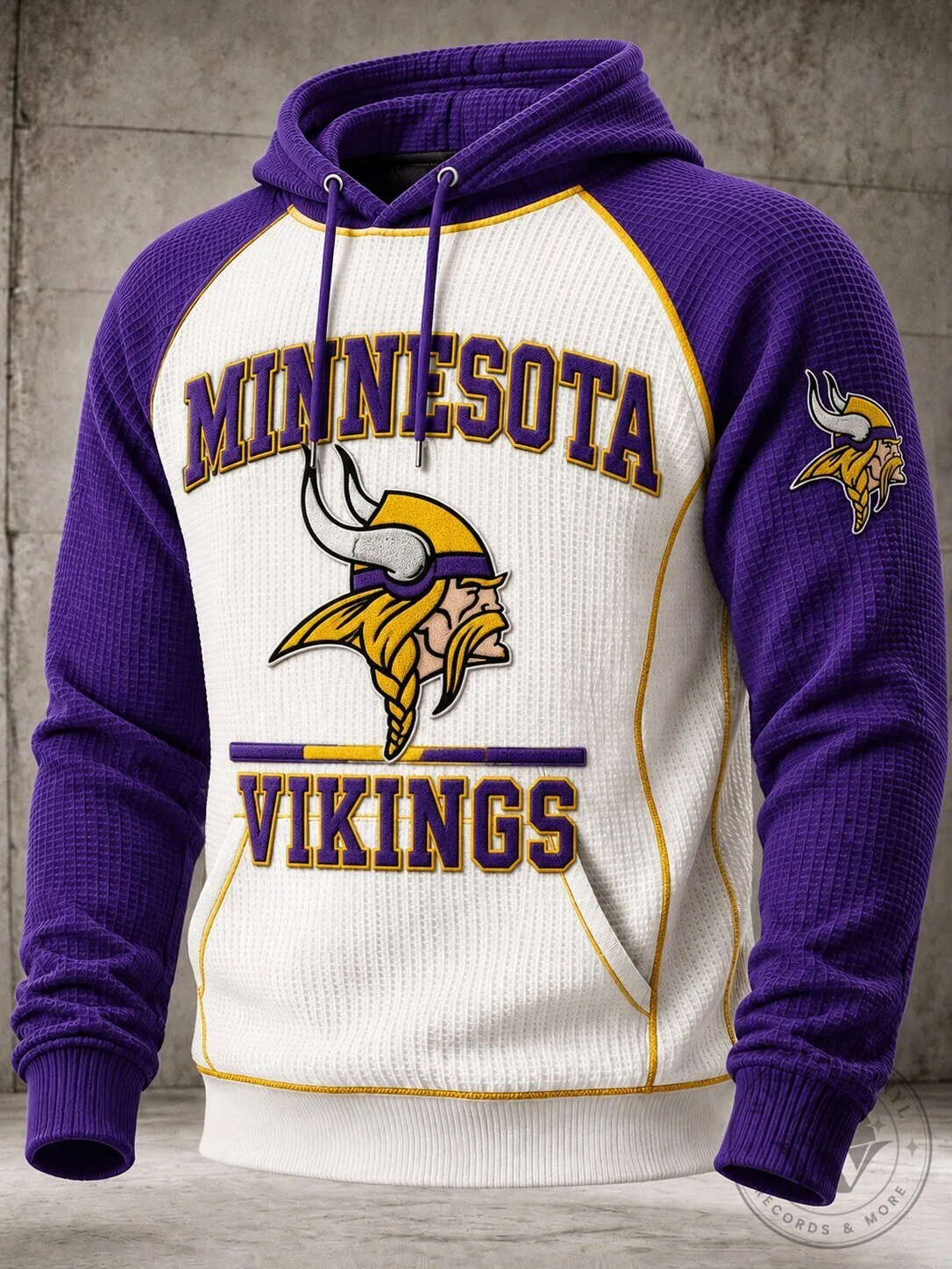 Minnesota Vikings Football Team Purple and White Fan Hoodie