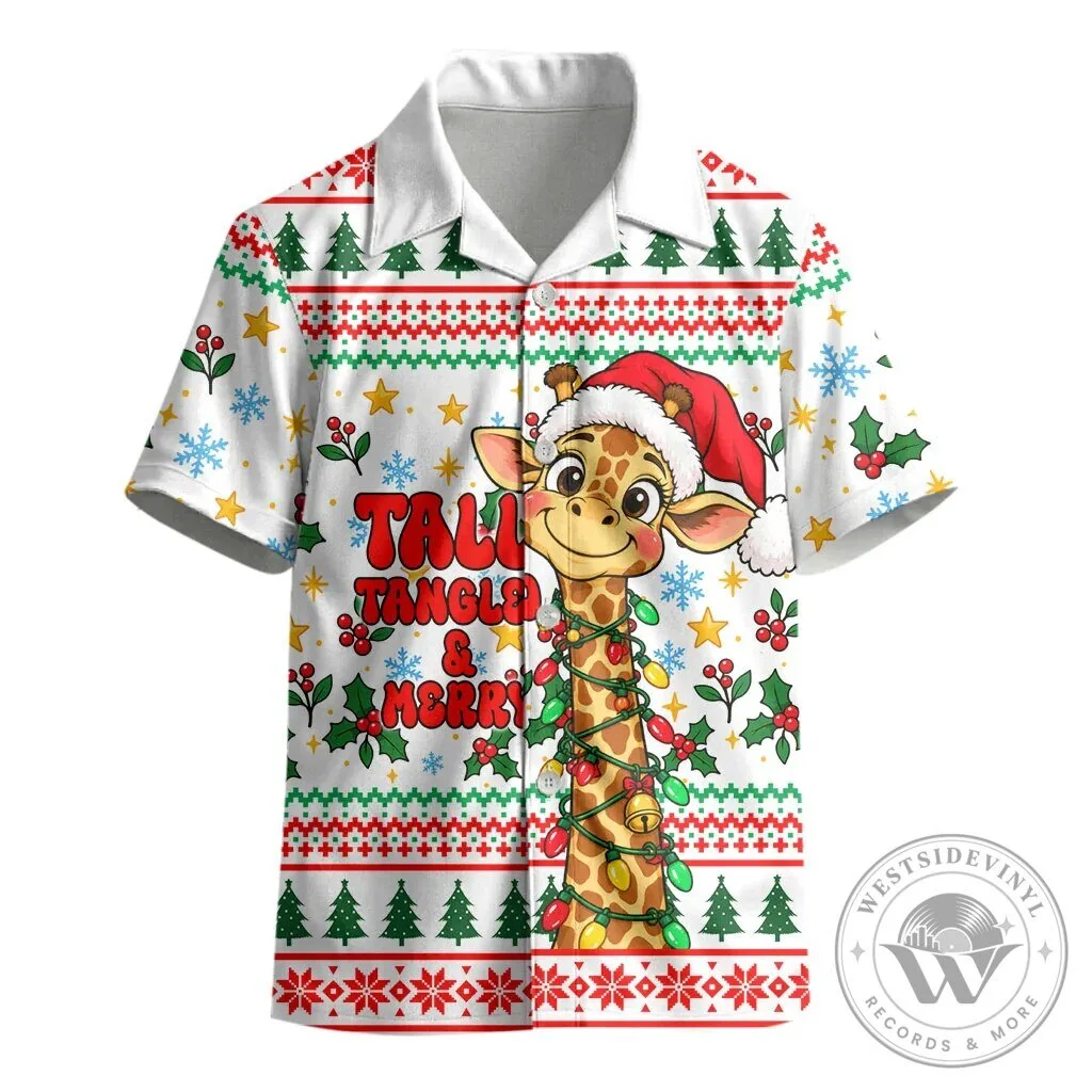 Christmas Giraffe Lights Kid Hawaiian Shirt Funny Tall Tangled Animal 9 Christmas Giraffe Lights Kid Hawaiian Shirt Funny Tall Tangled Animal