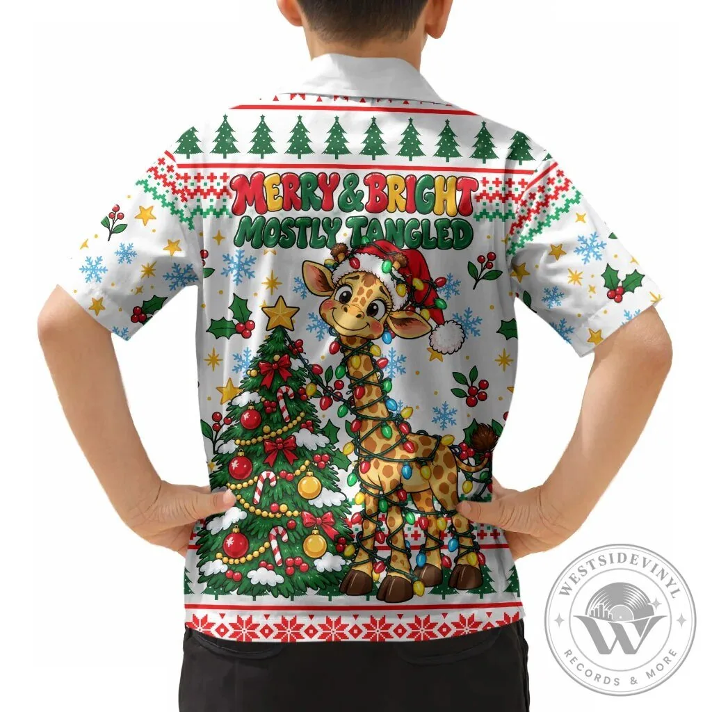 Christmas Giraffe Lights Kid Hawaiian Shirt Funny Tall Tangled Animal 11 Christmas Giraffe Lights Kid Hawaiian Shirt Funny Tall Tangled Animal