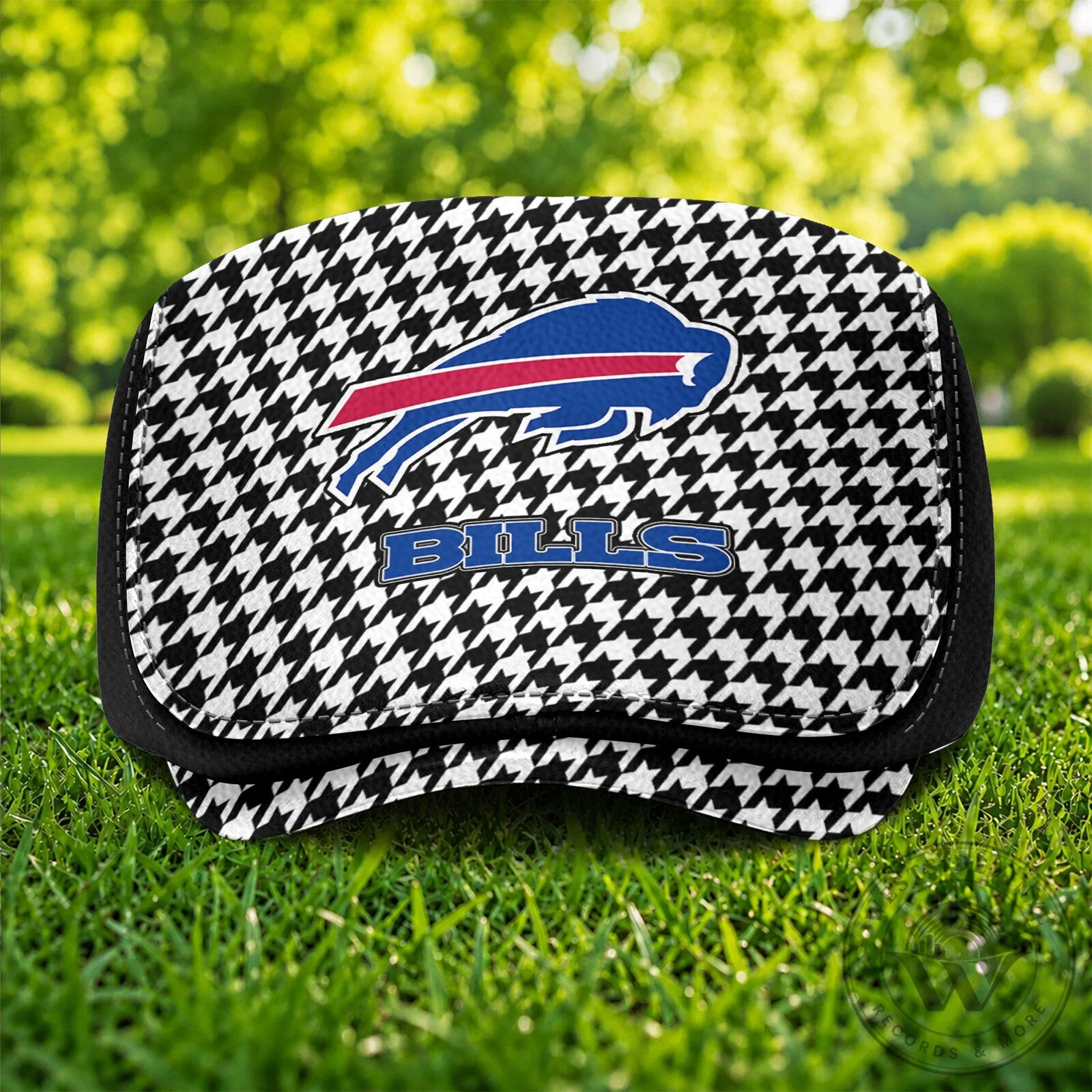 Buffalo Bills Houndstooth Pattern Flat Cap for Football Fans 8 Buffalo Bills Houndstooth Pattern Flat Cap for Football Fans