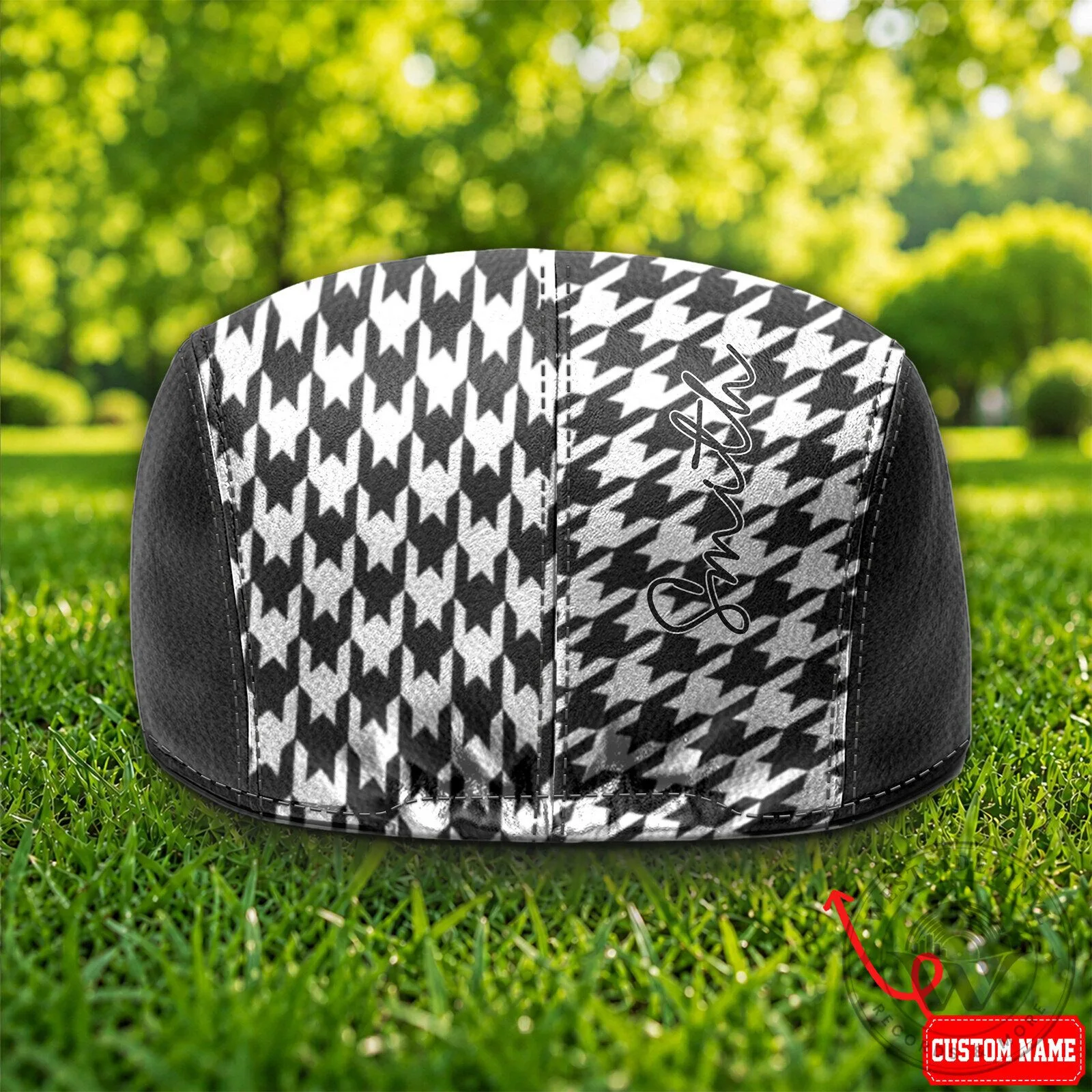 Buffalo Bills Houndstooth Pattern Flat Cap for Football Fans 9 Buffalo Bills Houndstooth Pattern Flat Cap for Football Fans