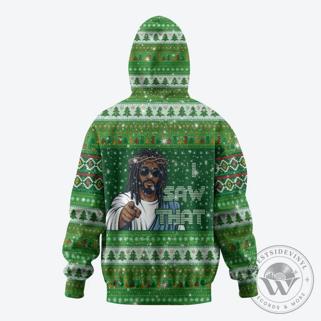 Black Jesus and Santa Claus Merry Christmas Ugly Sweater Style Hoodie 11 Black Jesus and Santa Claus Merry Christmas Ugly Sweater Style Hoodie