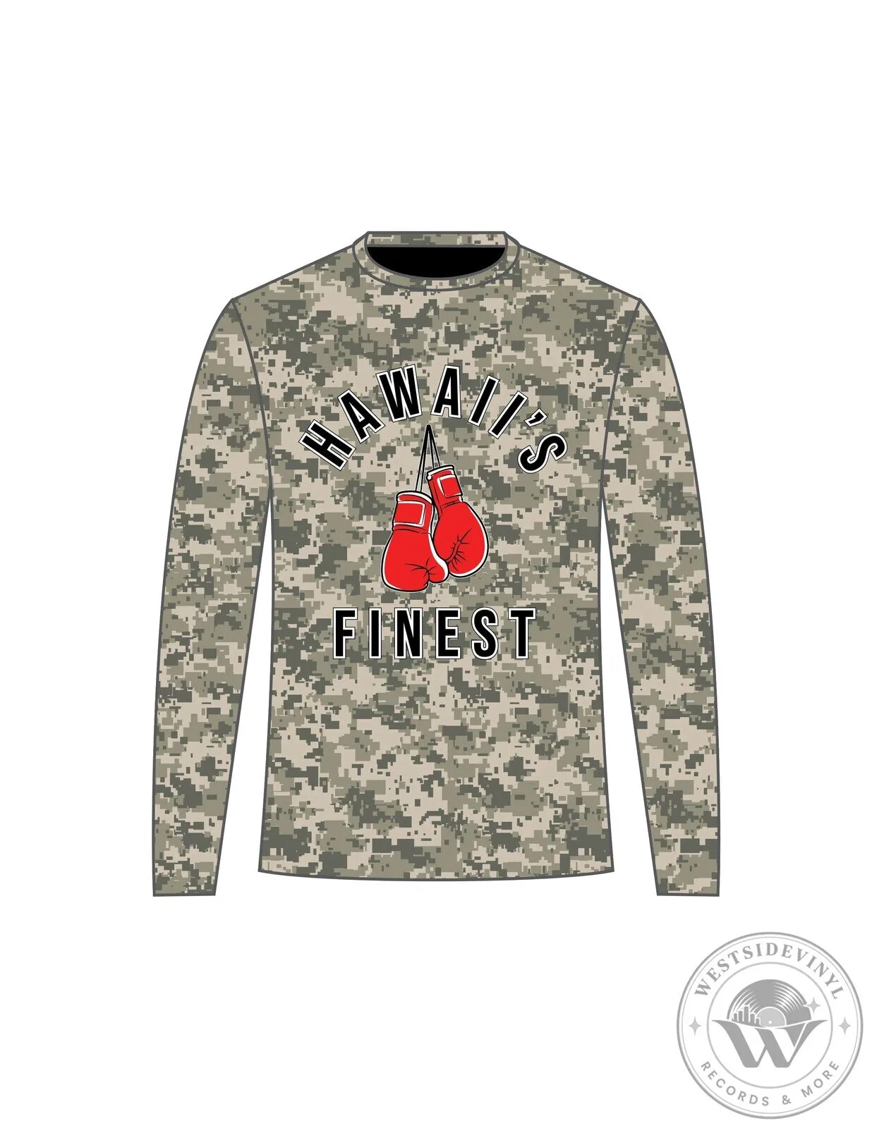 Hawaii's Finest Boxing Gloves Camouflage Long Sleeve Shirt