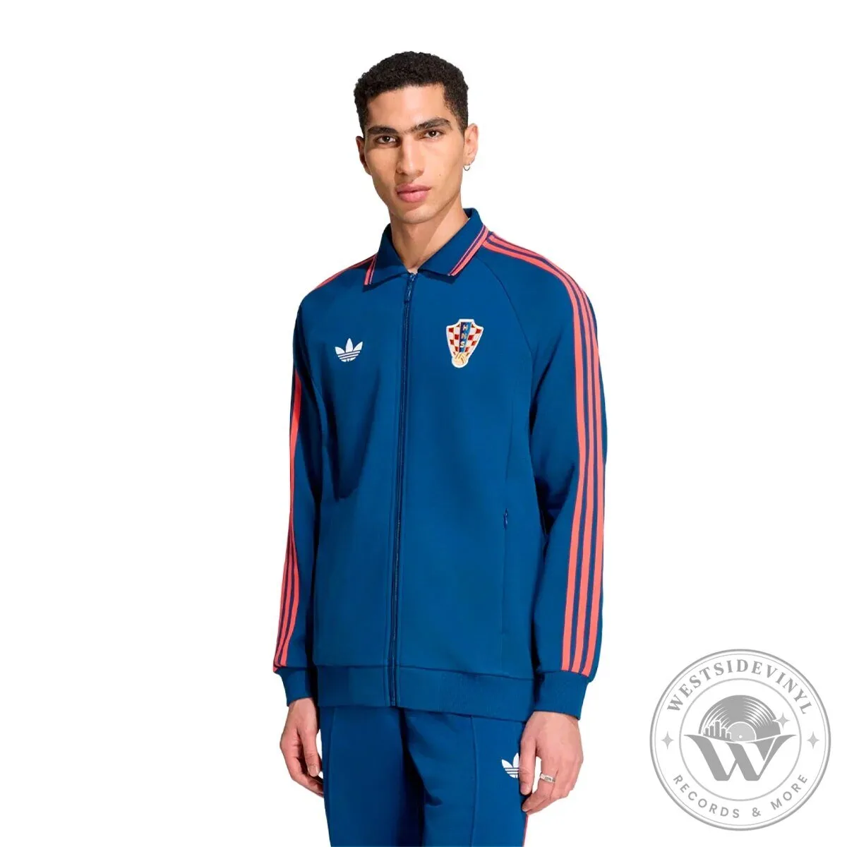 Croatia National Football Team Adidas Blue Anthem Full-Zip Track Jacket