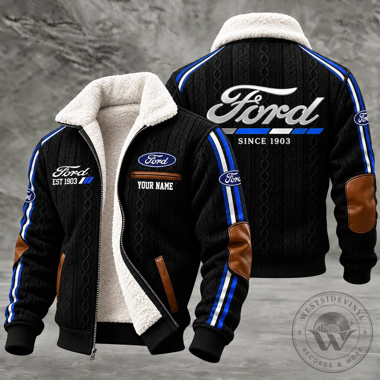 Ford Motor Company Since 1903 Custom Name Winter Fleece Jacket 9 Ford Motor Company Since 1903 Custom Name Winter Fleece Jacket
