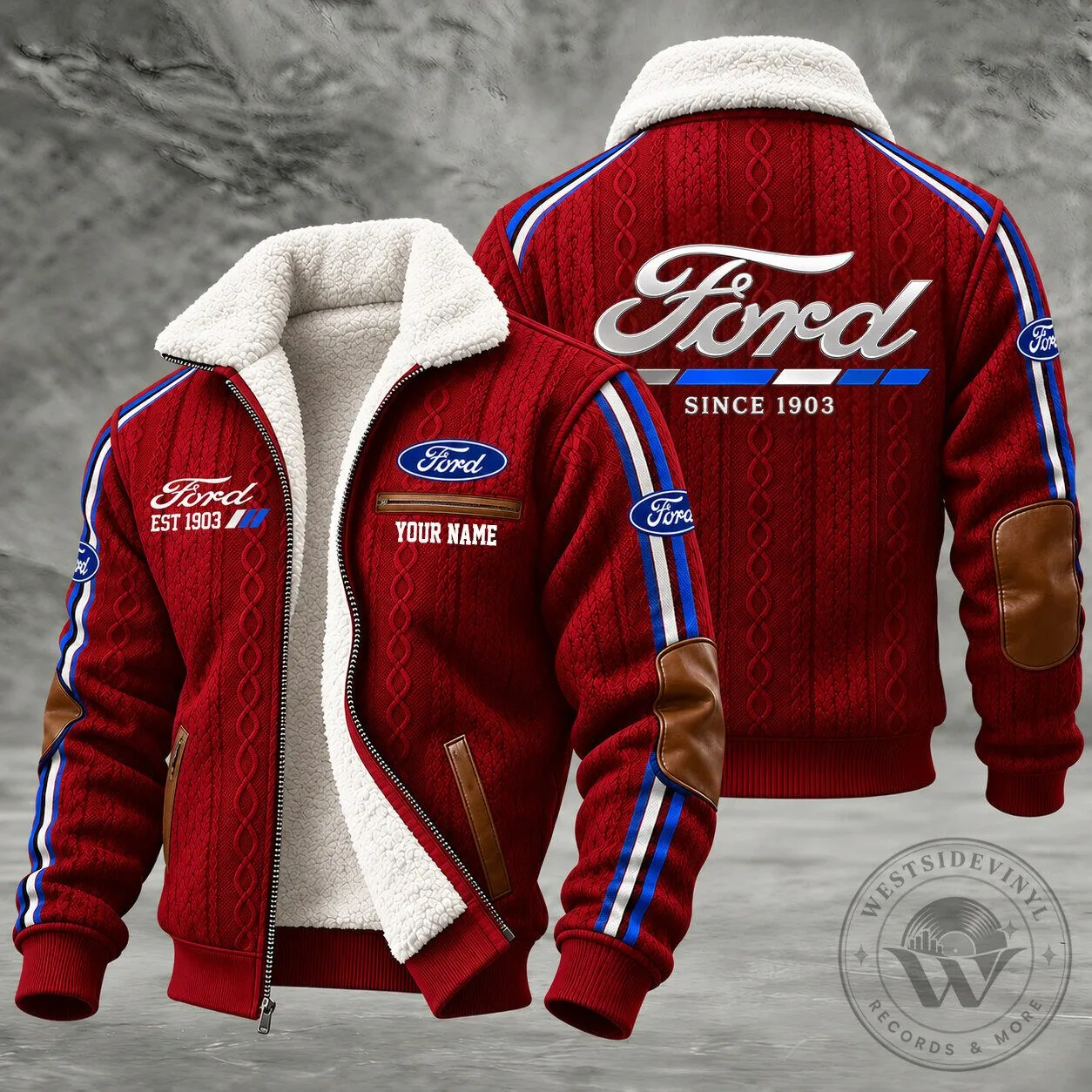 Ford Motor Company Since 1903 Custom Name Winter Fleece Jacket 10 Ford Motor Company Since 1903 Custom Name Winter Fleece Jacket