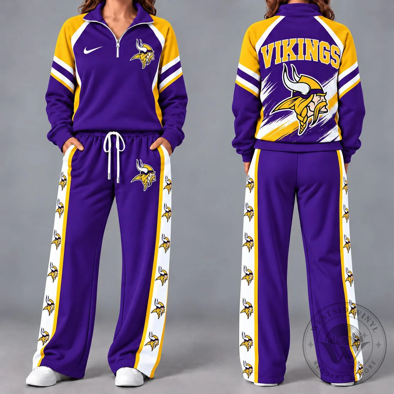 Minnesota Vikings NFL Football Team Quarter-Zip Pullover Sweatshirt