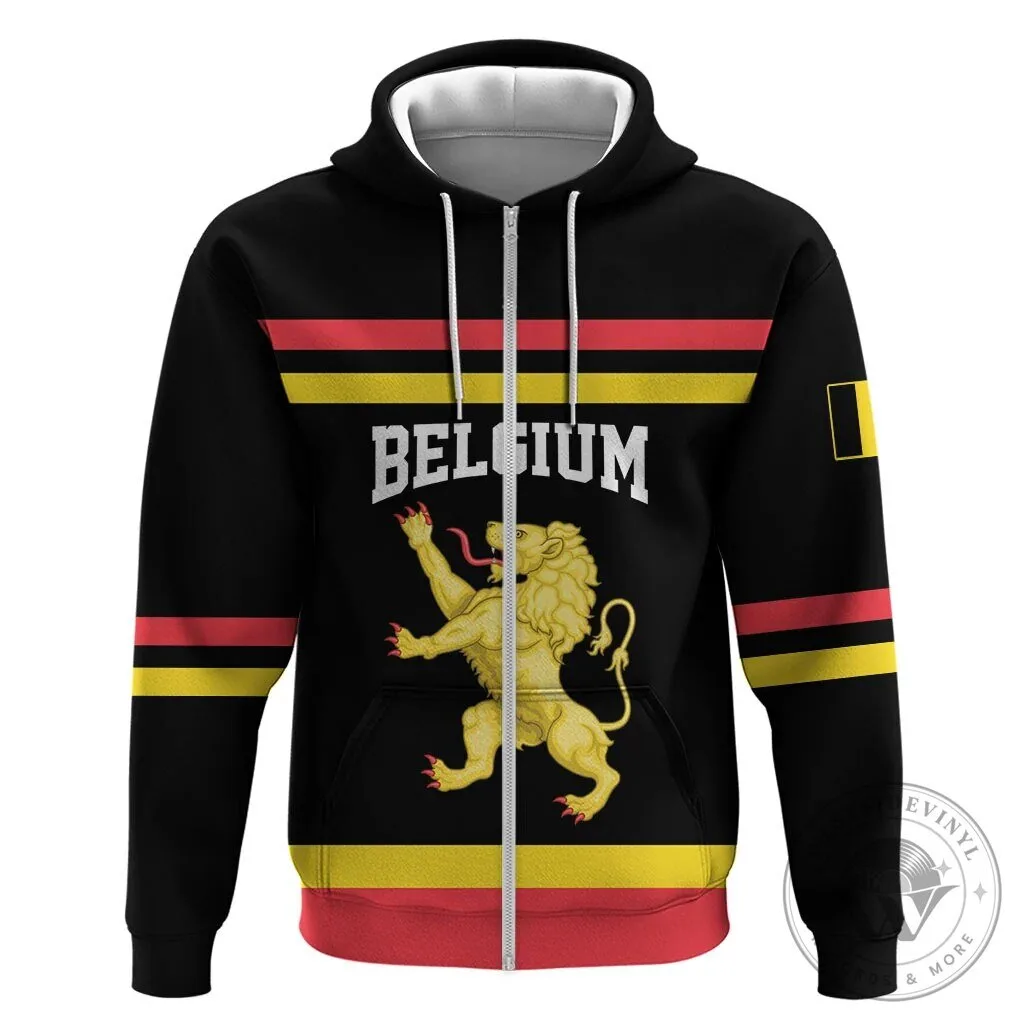 Belgium National Football Team Golden Lion Full-Zip Hoodie