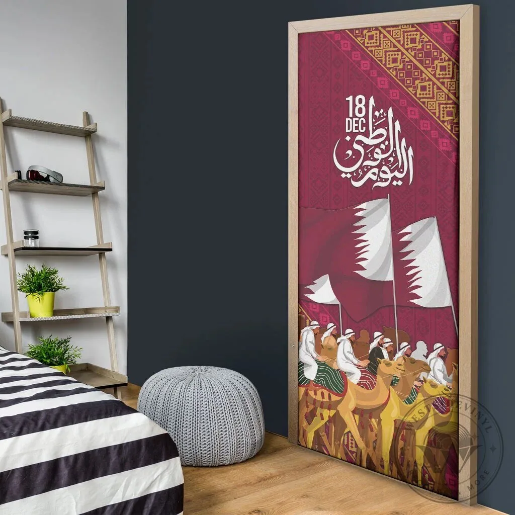 Qatar National Day Arabian Peninsula Camel Parade Door Cover 9 Qatar National Day Arabian Peninsula Camel Parade Door Cover