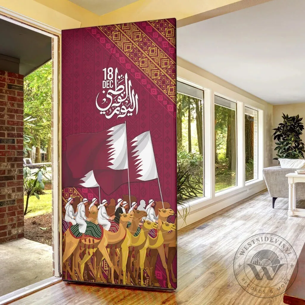 Qatar National Day Arabian Peninsula Camel Parade Door Cover 10 Qatar National Day Arabian Peninsula Camel Parade Door Cover