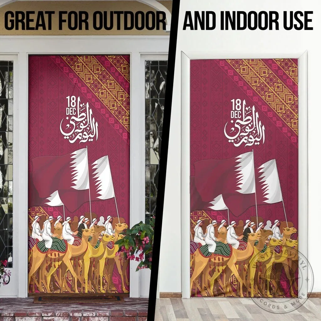 Qatar National Day Arabian Peninsula Camel Parade Door Cover 11 Qatar National Day Arabian Peninsula Camel Parade Door Cover