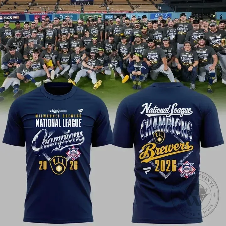 Milwaukee Brewers 2026 National League Champions Commemorative T-Shirt