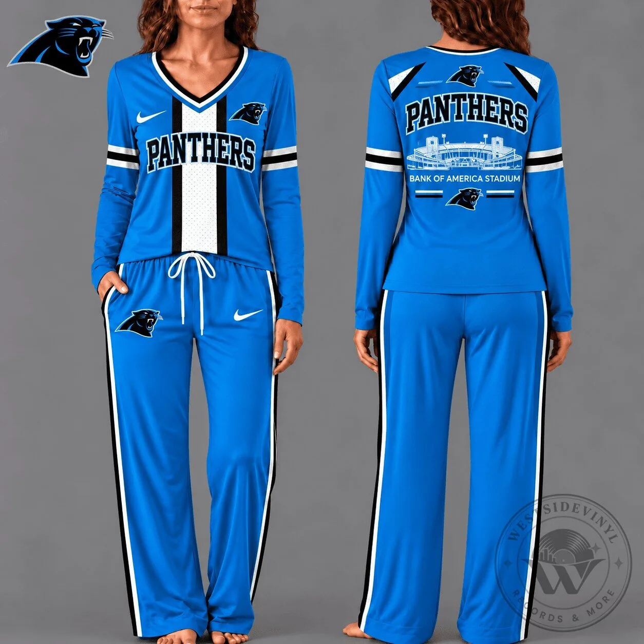 Carolina Panthers NFL Gameday Women’s Long Sleeve Pajamas Set
