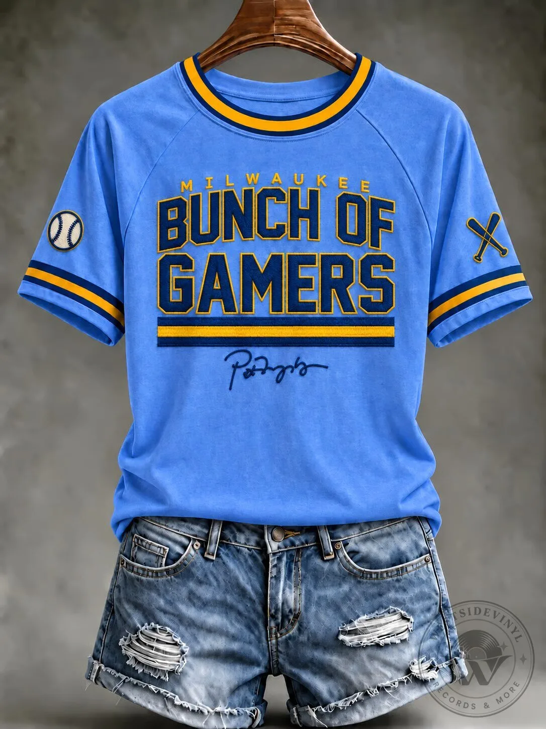 Milwaukee Bunch of Gamers Baseball T-Shirt 7 Milwaukee Bunch of Gamers Baseball T-Shirt
