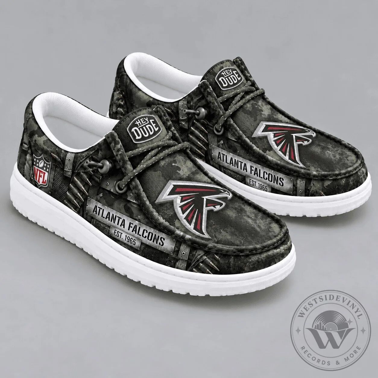 Atlanta Falcons Hey Dude Style Camouflage Loafer Shoes