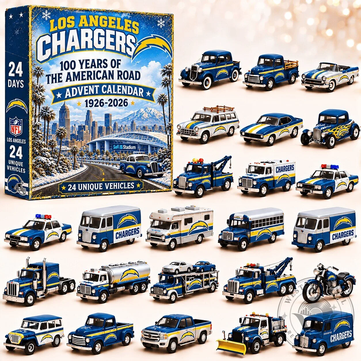 Los Angeles Chargers 100 Years of the American Road 2026 Advent Calendar