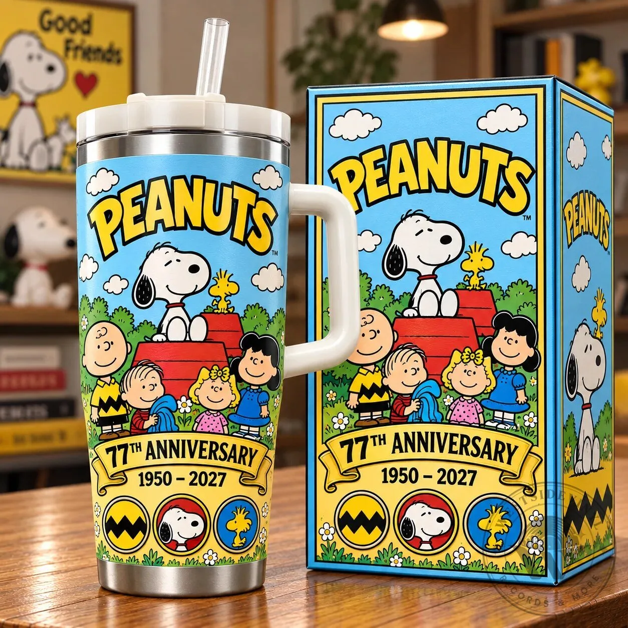 Peanuts 77th Anniversary Snoopy and Friends Insulated Tumbler