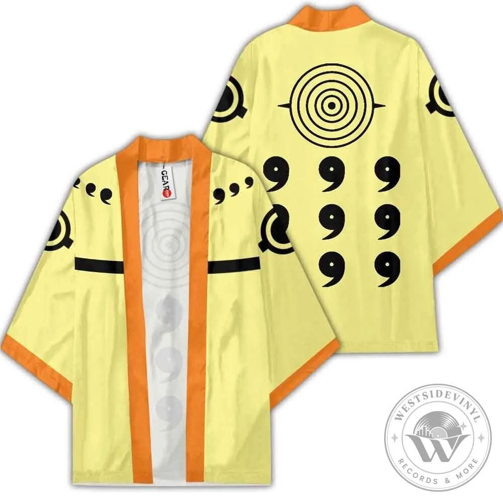 Naruto Uzumaki Nine-Tailed Fox Sage Mode Yellow Kimono Jacket