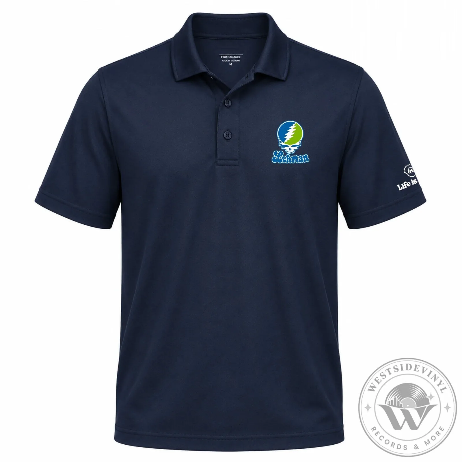 Lehman College Grateful Dead Steal Your Face Polo Shirt 9 Lehman College Grateful Dead Steal Your Face Polo Shirt
