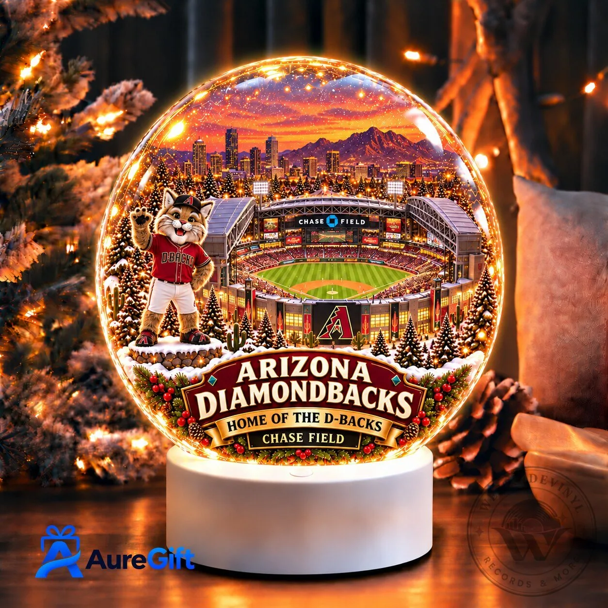 Arizona Diamondbacks Baseball Stadium Scene Light Up Acrylic Block