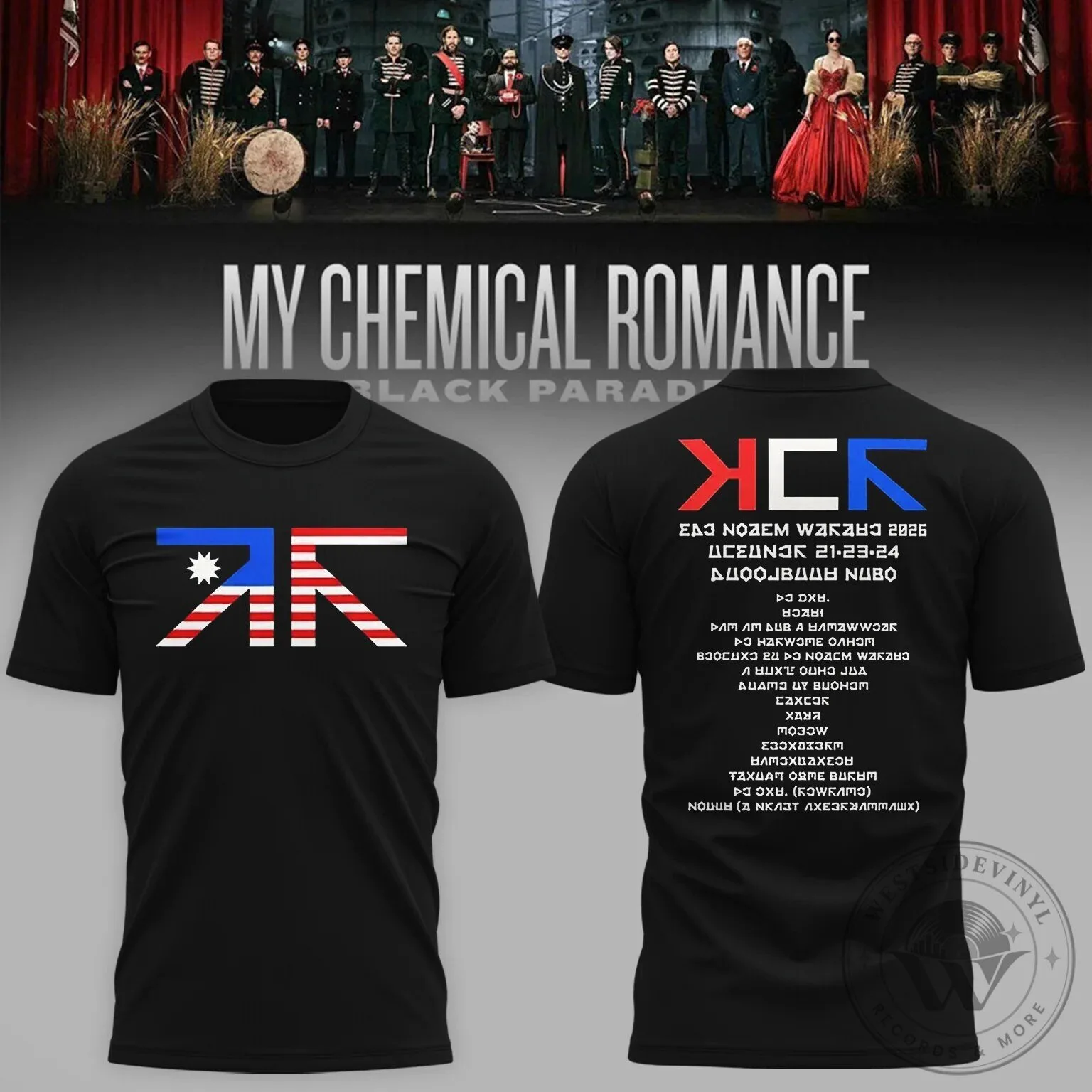 My Chemical Romance Los Angeles Black Parade Tour 2026 Concert T-Shirt