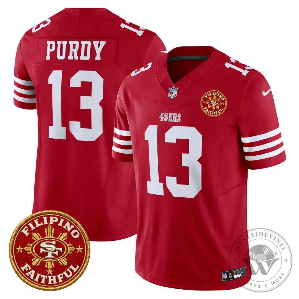 San Francisco 49ers Football Jersey - Filipino Faithful Heritage by Brock Purdy 1 San Francisco 49ers Football Jersey - Filipino Faithful Heritage by Brock Purdy
