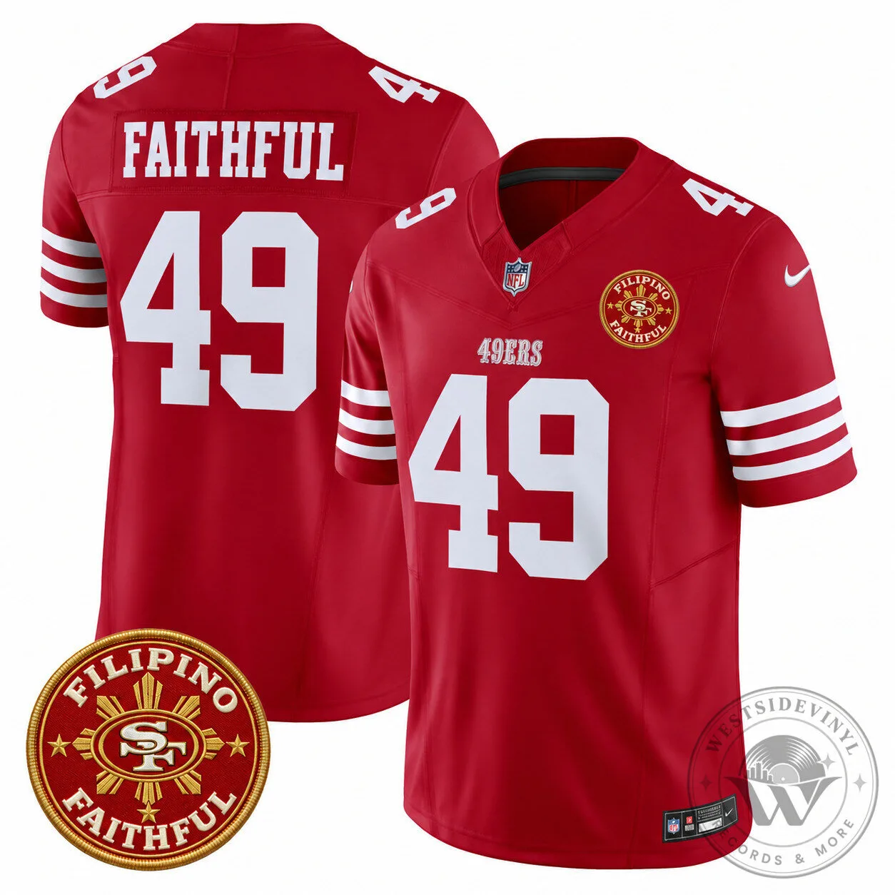 San Francisco 49ers Football Jersey - Filipino Faithful Heritage by Brock Purdy 22 San Francisco 49ers Football Jersey - Filipino Faithful Heritage by Brock Purdy