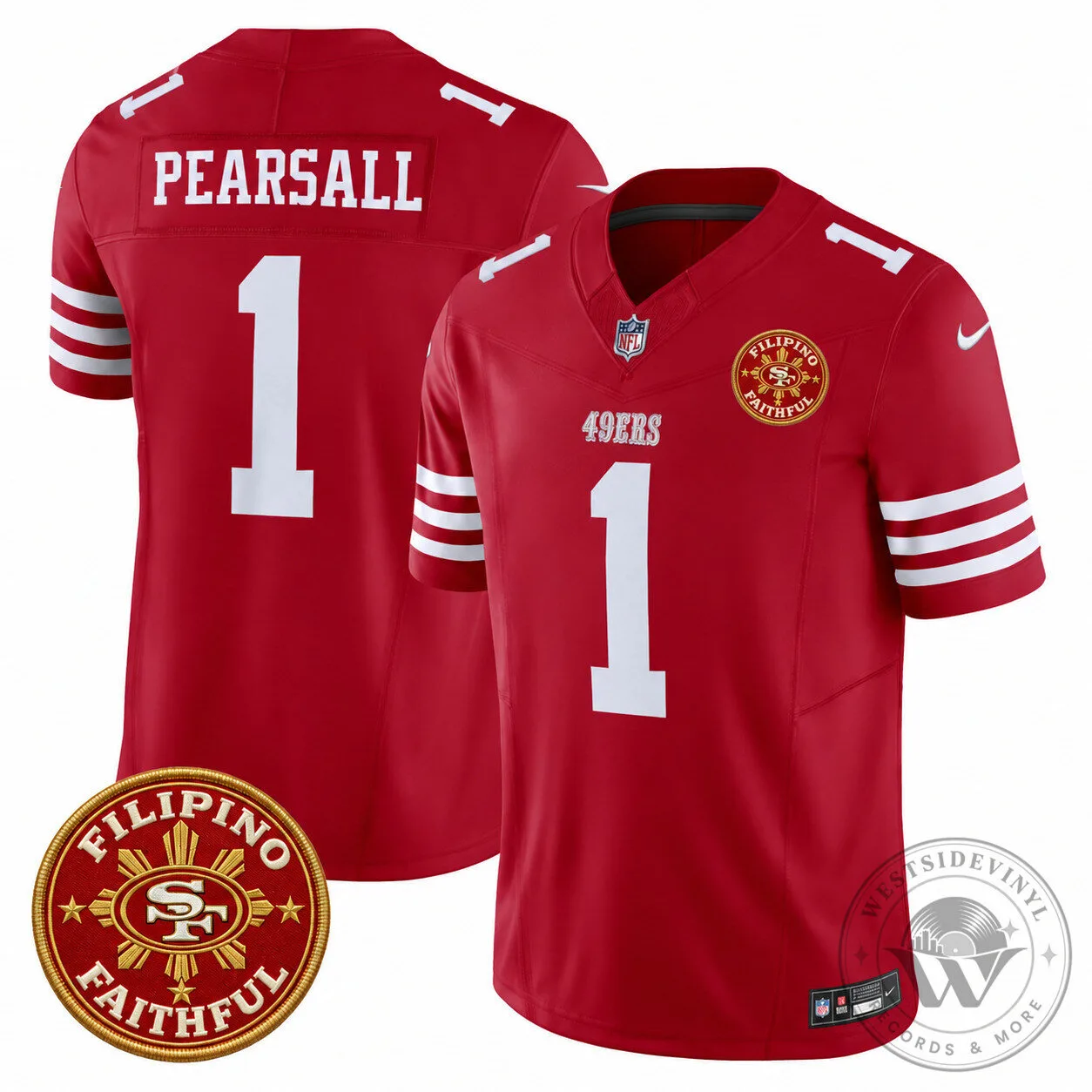 San Francisco 49ers Football Jersey - Filipino Faithful Heritage by Brock Purdy 25 San Francisco 49ers Football Jersey - Filipino Faithful Heritage by Brock Purdy