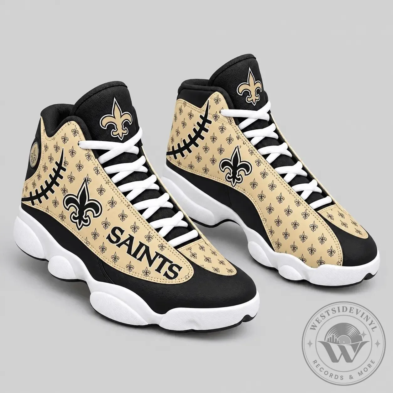 New Orleans Saints Football Team Pattern High Top Sneakers Shoes