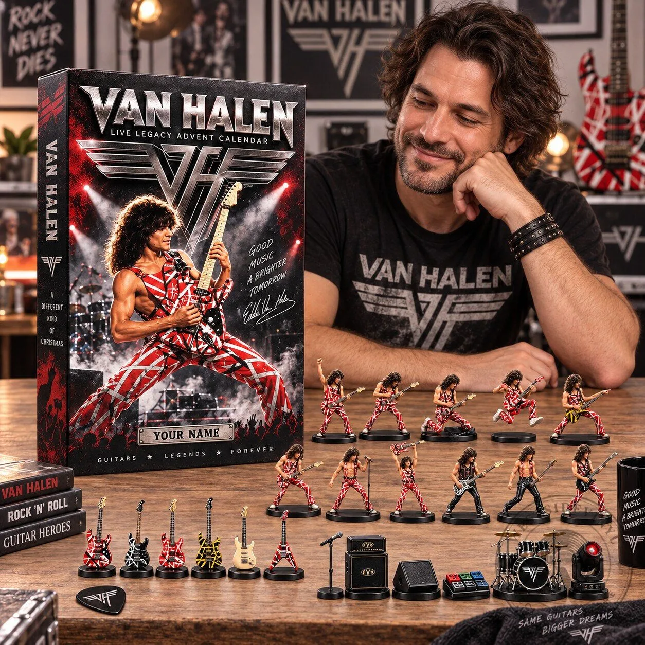 Van Halen Live Legacy Advent Calendar Personalized Gift Box for Music Fans 2D 1 Van Halen Live Legacy Advent Calendar Personalized Gift Box for Music Fans 2D