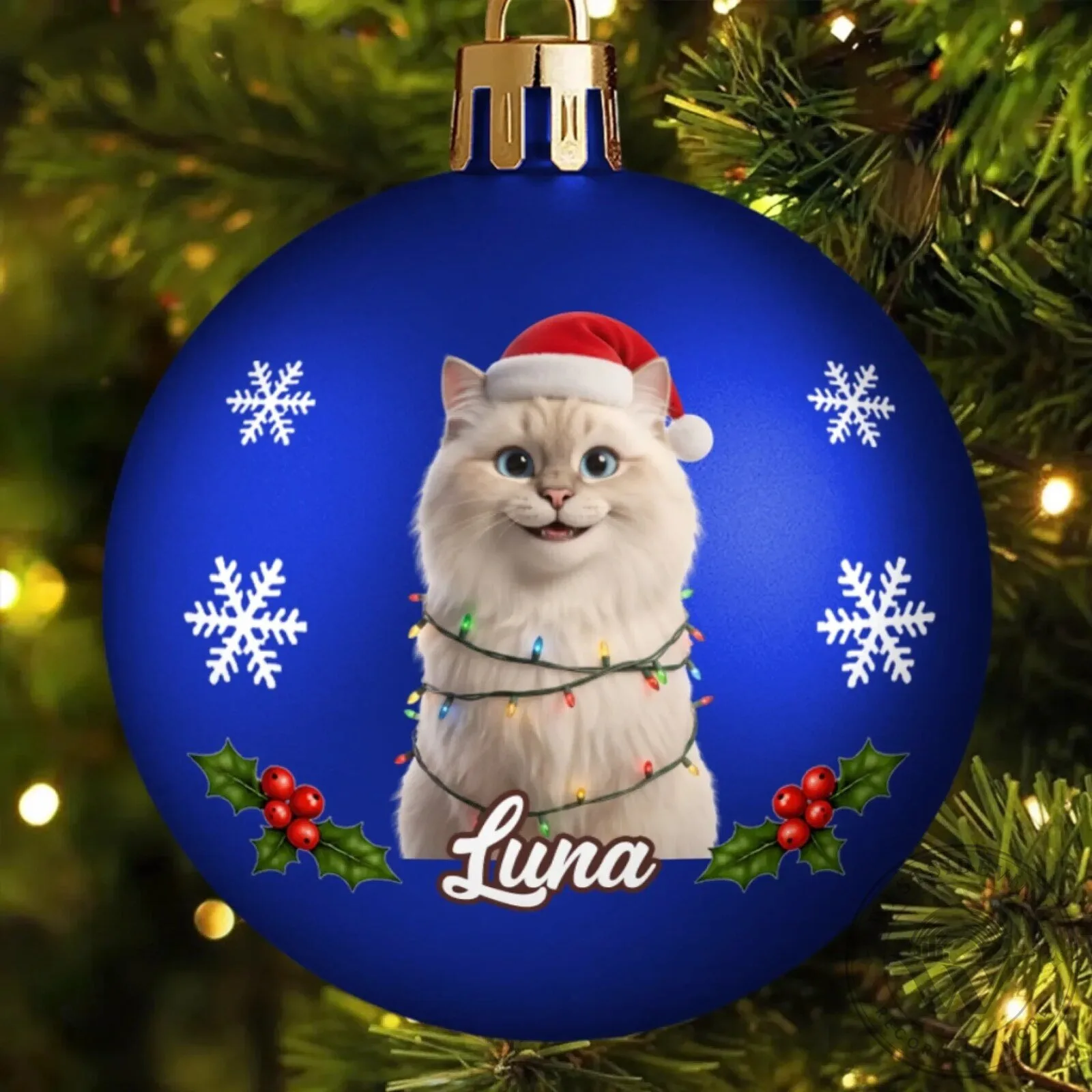 Personalized Pet Photo Christmas Tree Ornament Custom Dog Cat Name Holiday Decor 14 Personalized Pet Photo Christmas Tree Ornament Custom Dog Cat Name Holiday Decor