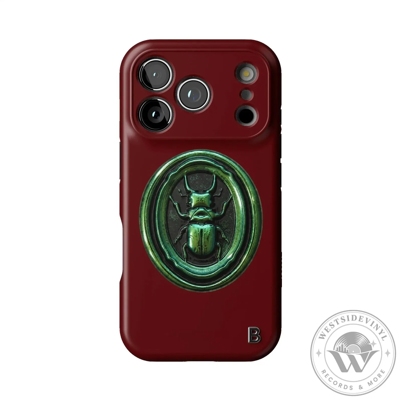 Beetlecrest Statement Beetle Insect Design Red iPhone Case