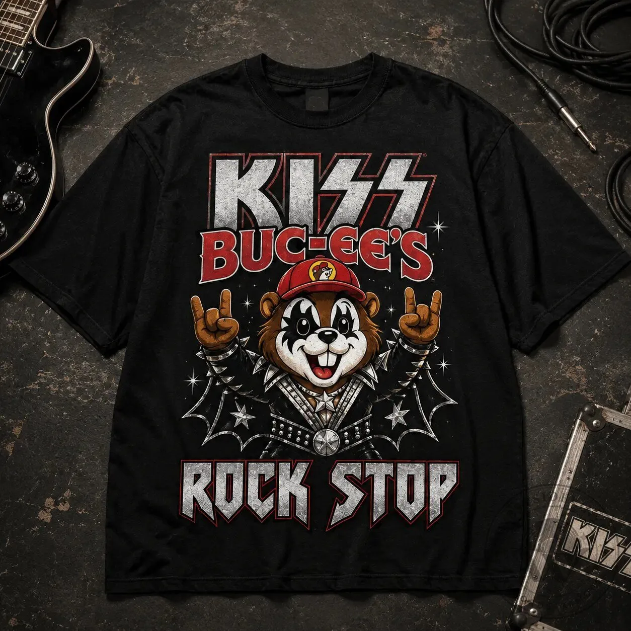 KISS Band Buc-ee's Rock Stop Highway Concert T-Shirt 11 KISS Band Buc-ee