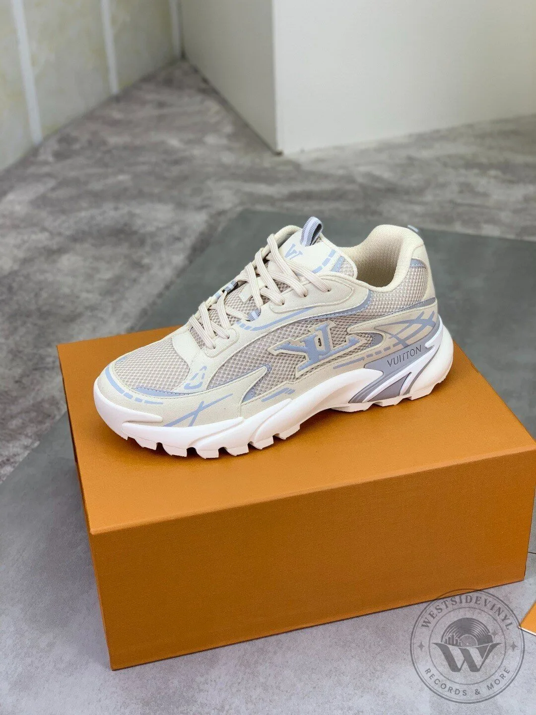 Louis Vuitton White and Blue Monogram Archlight Trainers Luxury Shoes 11 Louis Vuitton White and Blue Monogram Archlight Trainers Luxury Shoes