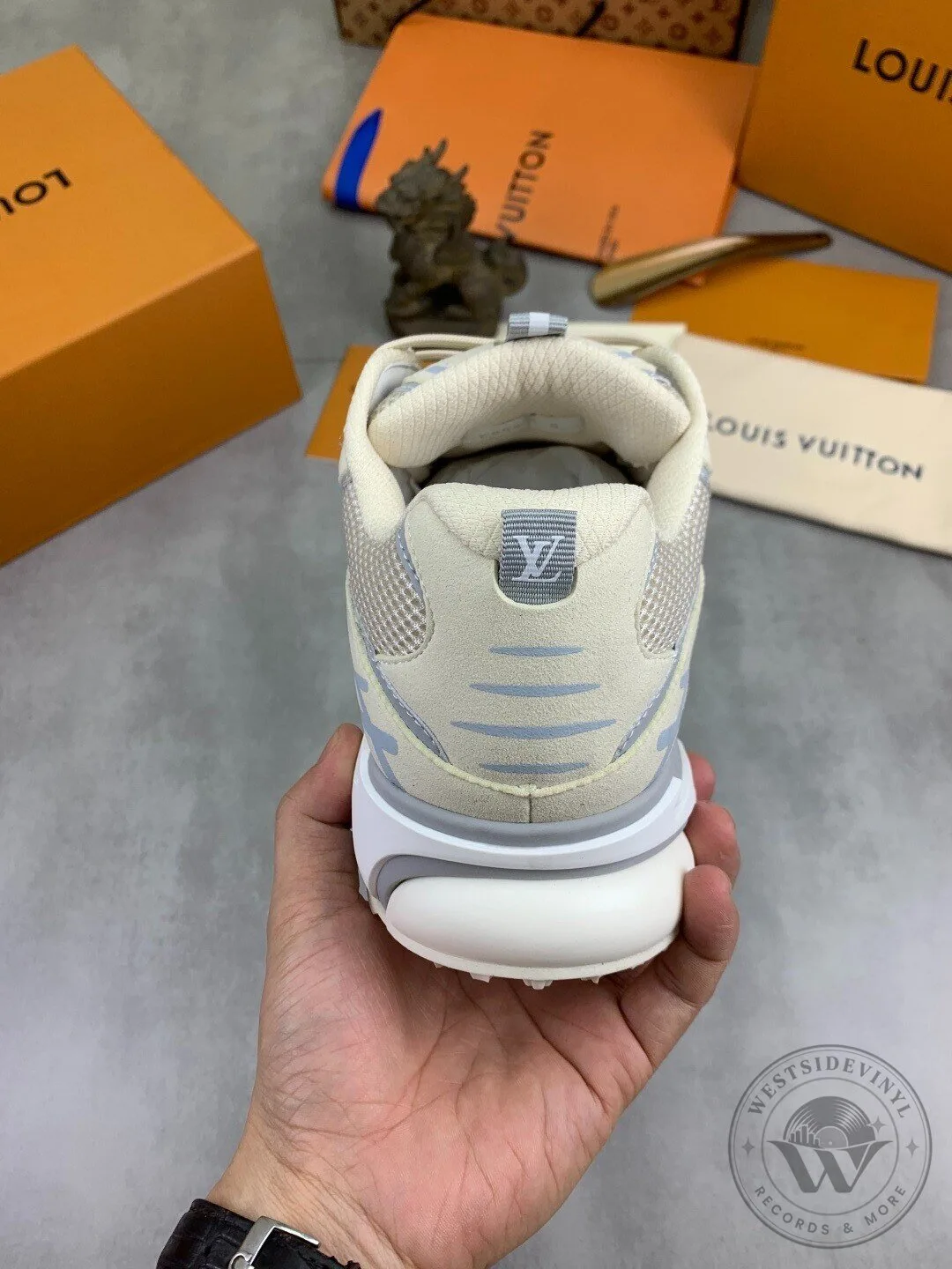 Louis Vuitton White and Blue Monogram Archlight Trainers Luxury Shoes 12 Louis Vuitton White and Blue Monogram Archlight Trainers Luxury Shoes