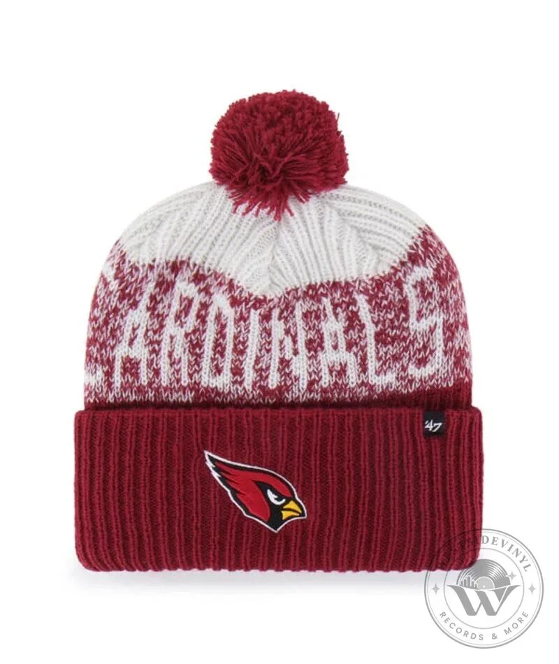 Arizona Cardinals Football Team Red and White Knit Beanie Pom Cap Hat