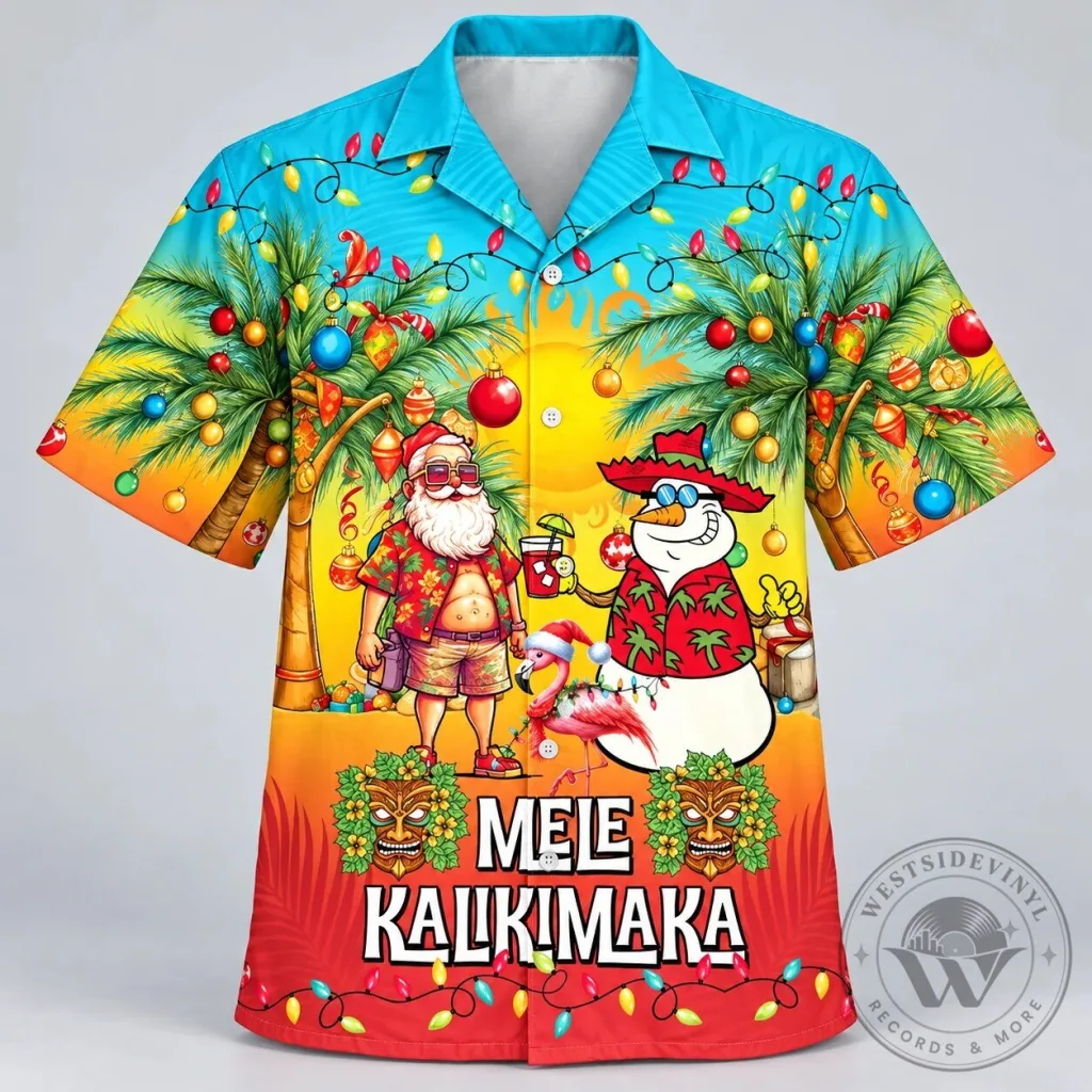 Mele Kalikimaka Santa Claus Snowman Hawaiian Christmas Shirt Mele Kalikimaka Santa Claus Snowman Hawaiian Christmas Shirt