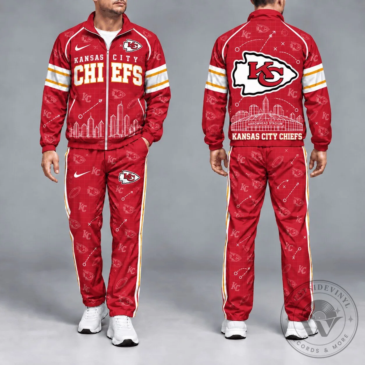 Kansas City Chiefs Football Team Red Game Day Tracksuit Set