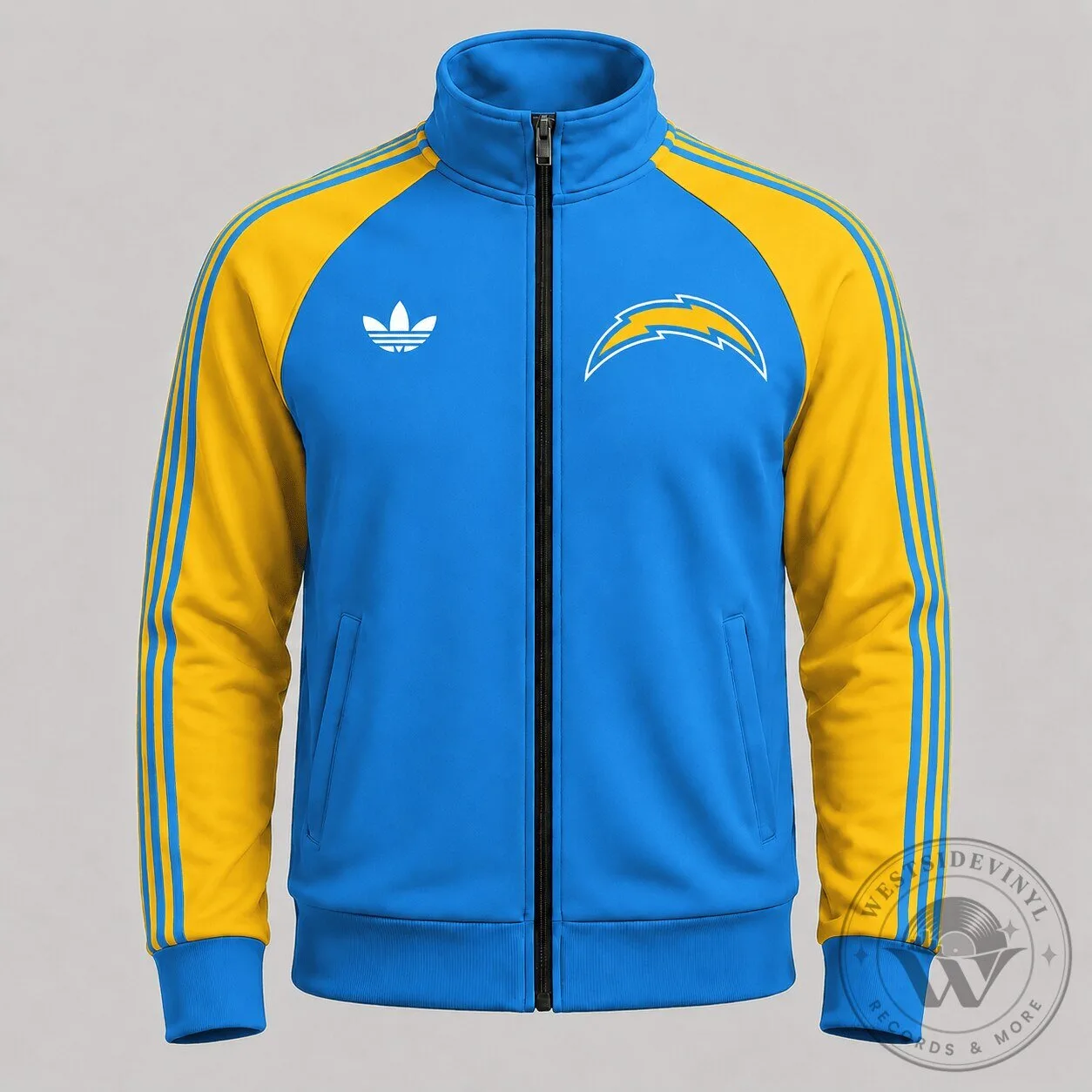Los Angeles Chargers NFL Football Team Blue and Yellow Track Jacket