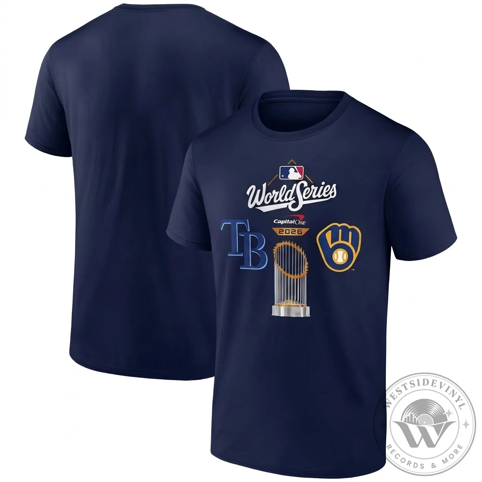 World Series 2026 Tampa Bay Rays vs Milwaukee Brewers Matchup T-Shirt 8 World Series 2026 Tampa Bay Rays vs Milwaukee Brewers Matchup T-Shirt