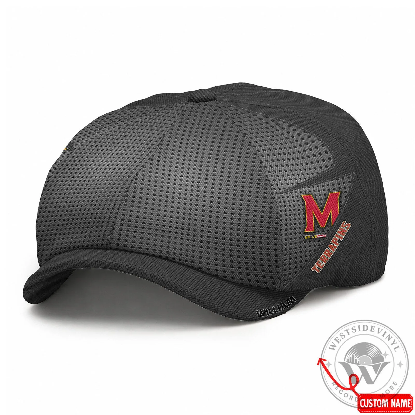 Maryland Terrapins NCAA Newsboy Cap Custom Name Bakerboy Hat 8 Maryland Terrapins NCAA Newsboy Cap Custom Name Bakerboy Hat