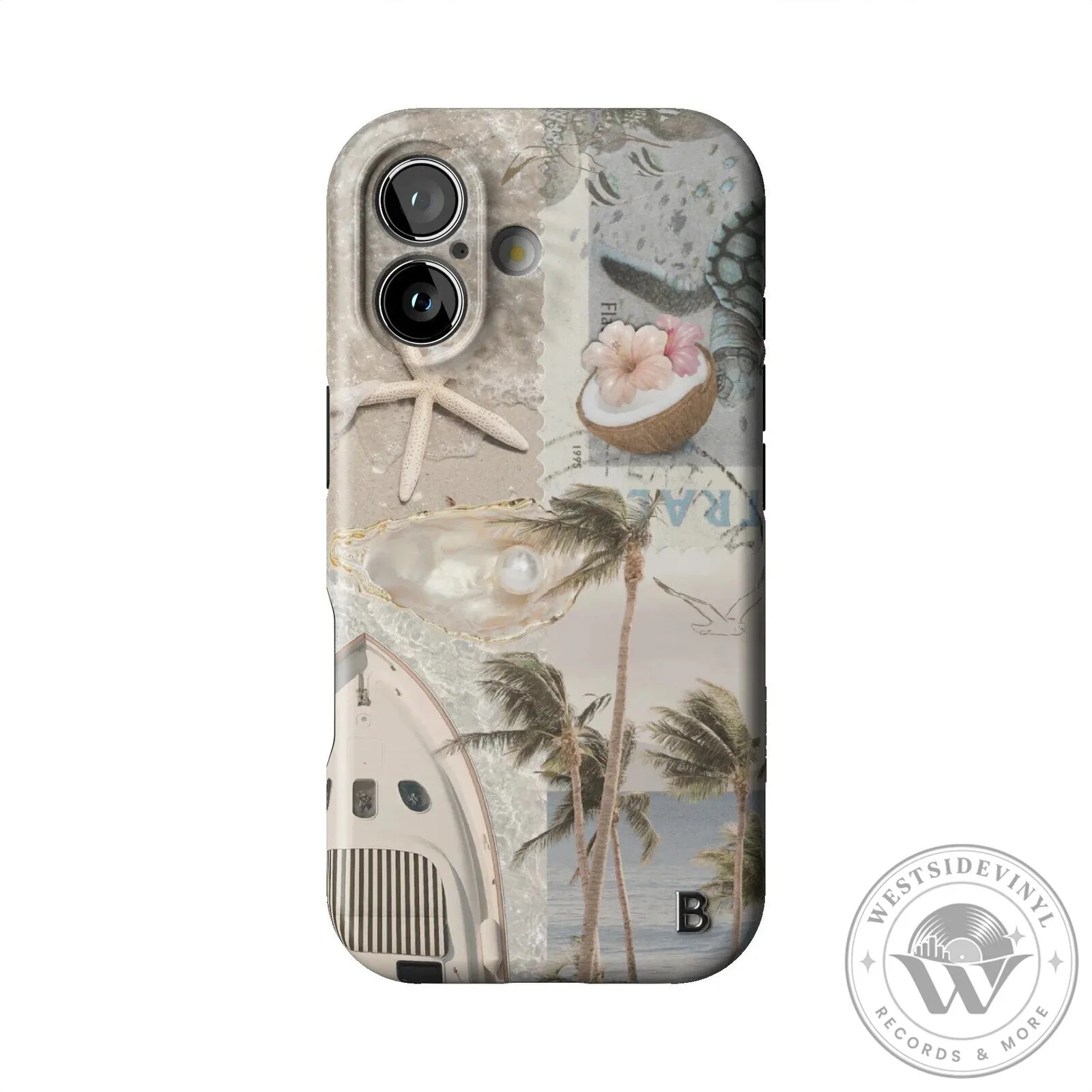Tropical Beach Vacation Starfish Coconut Pearl iPhone Case 3 Tropical Beach Vacation Starfish Coconut Pearl iPhone Case