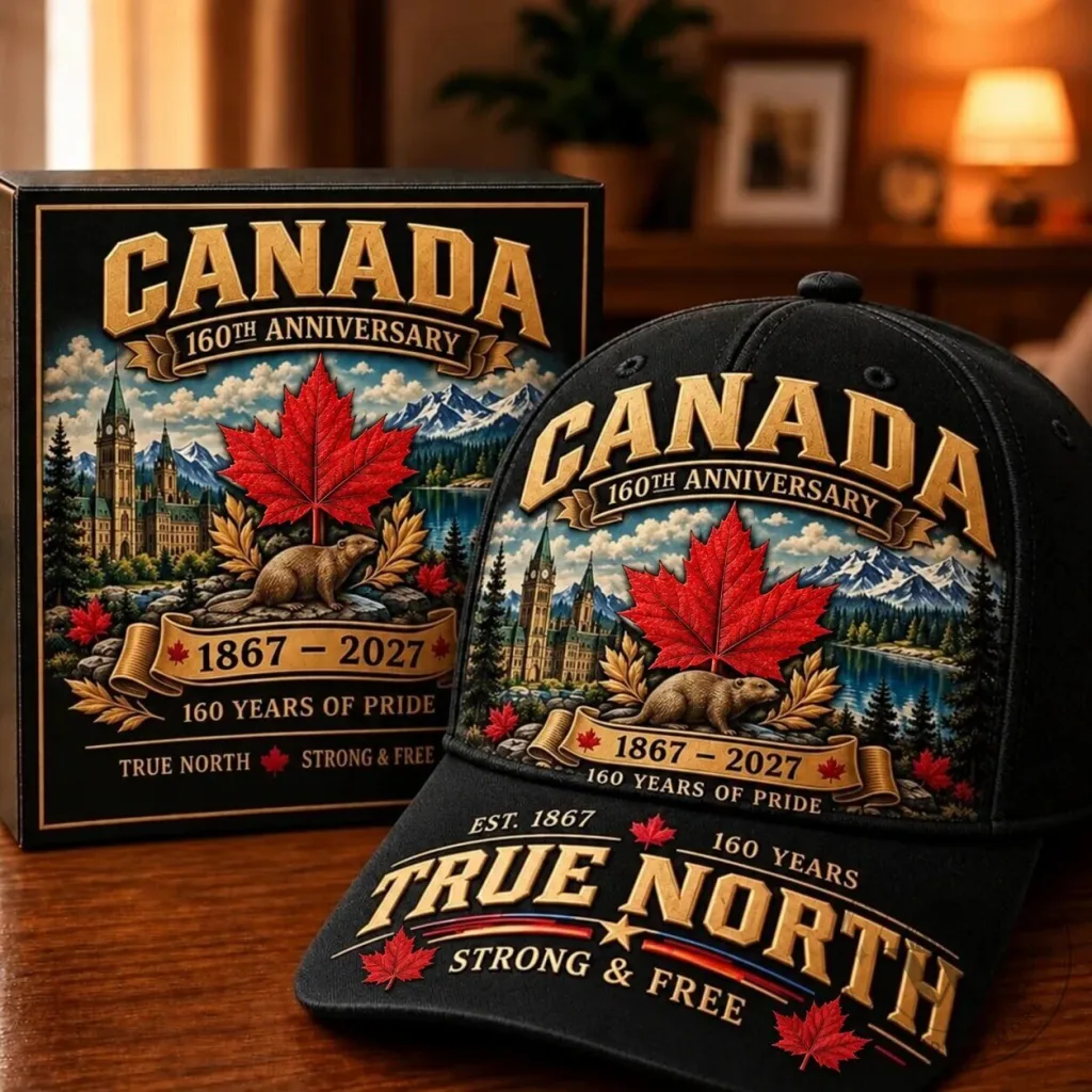 Canada 160th Anniversary True North Strong and Free Adjustable Cap Hat Canada 160th Anniversary True North Strong and Free Adjustable Cap Hat