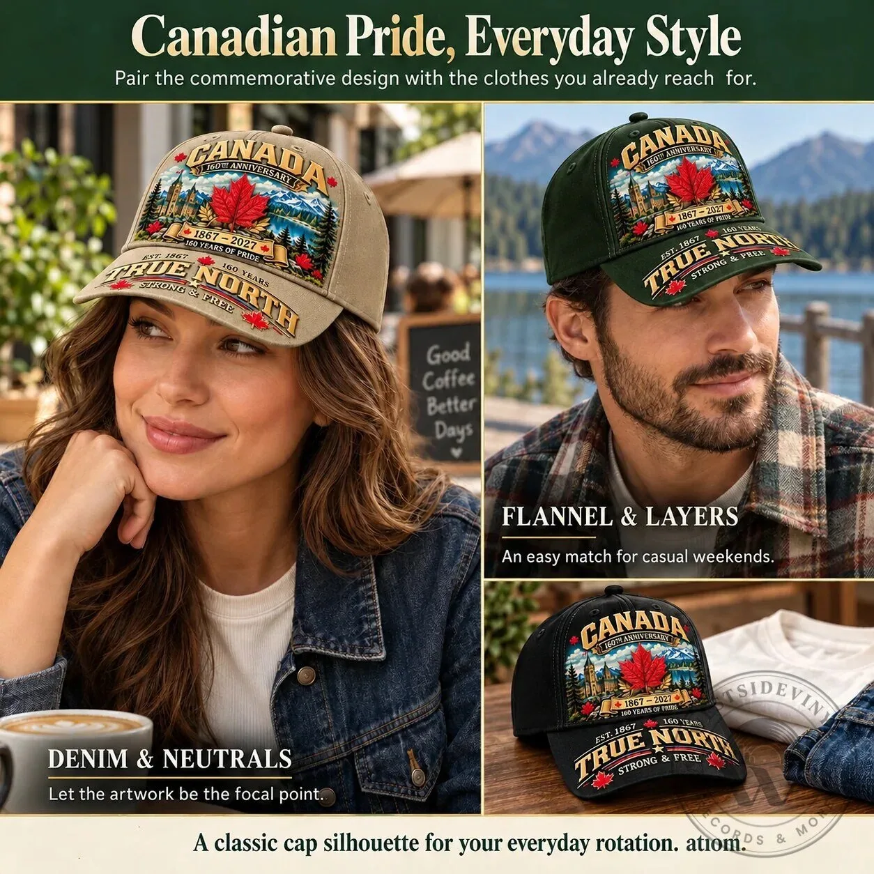 Canada 160th Anniversary True North Strong and Free Adjustable Cap Hat 32 Canada 160th Anniversary True North Strong and Free Adjustable Cap Hat